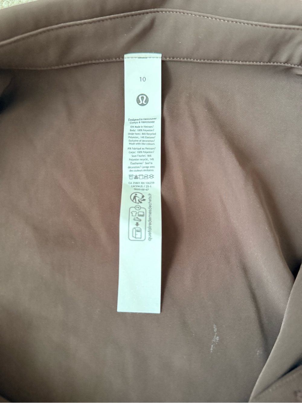 lululemon athletica Brown Button-Down Long Sleeve Shirt - Picture 4 of 4